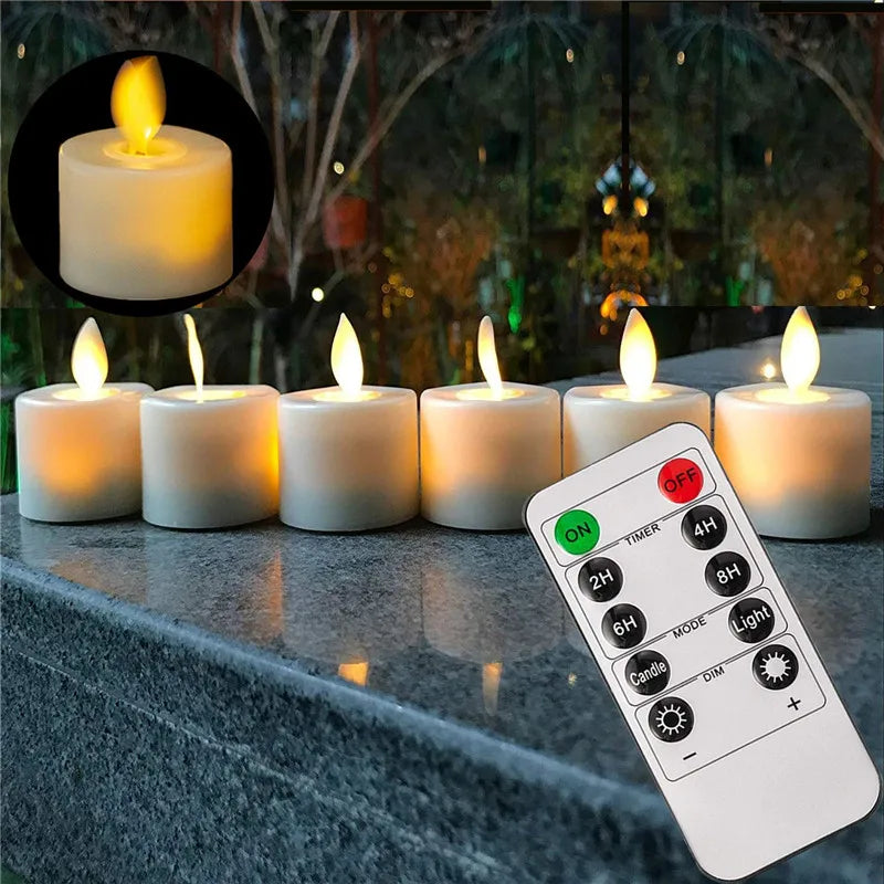 Vlamvrij LED Licht met Afstandsbediening en Fladderend Effect – Ideaal voor Woningdecoratie 2