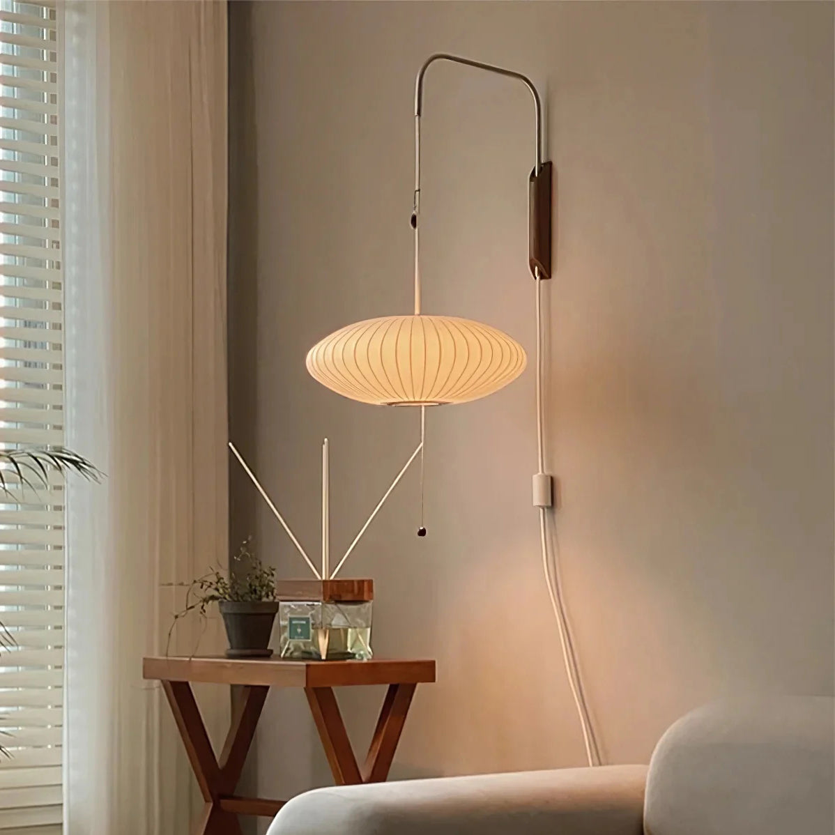 Wandlamp met Aanpasbare Snoer en Sferische Vorm voor Binnenverlichting – Muurlamp voor Woonkamer en Slaapkamer 3