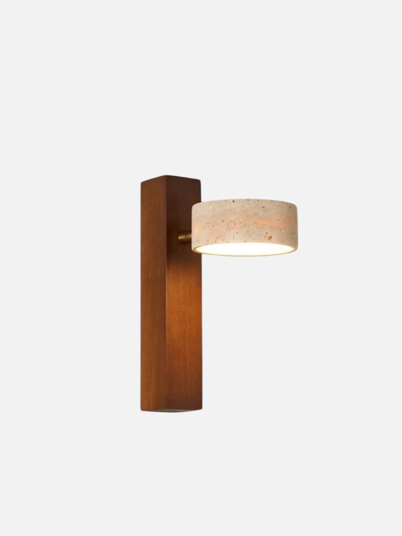 Wandlamp van Cement met Houten Accenten en Minimalistisch Ontwerp voor Binnengebruik 0