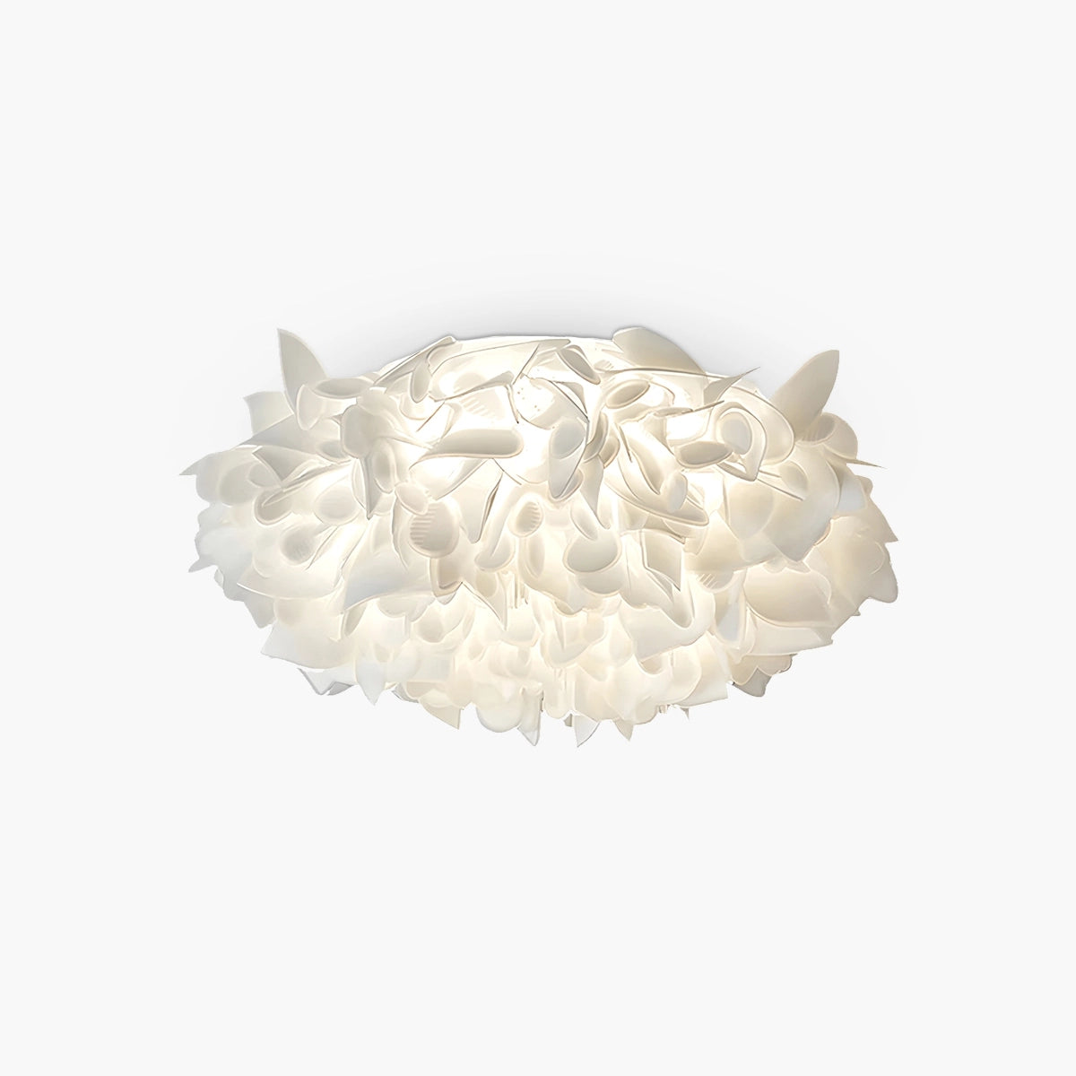 Witte Bloemvormige Plafondlamp – LED Plafonniere voor Slaapkamer en Gang, 30 cm Diameter 1