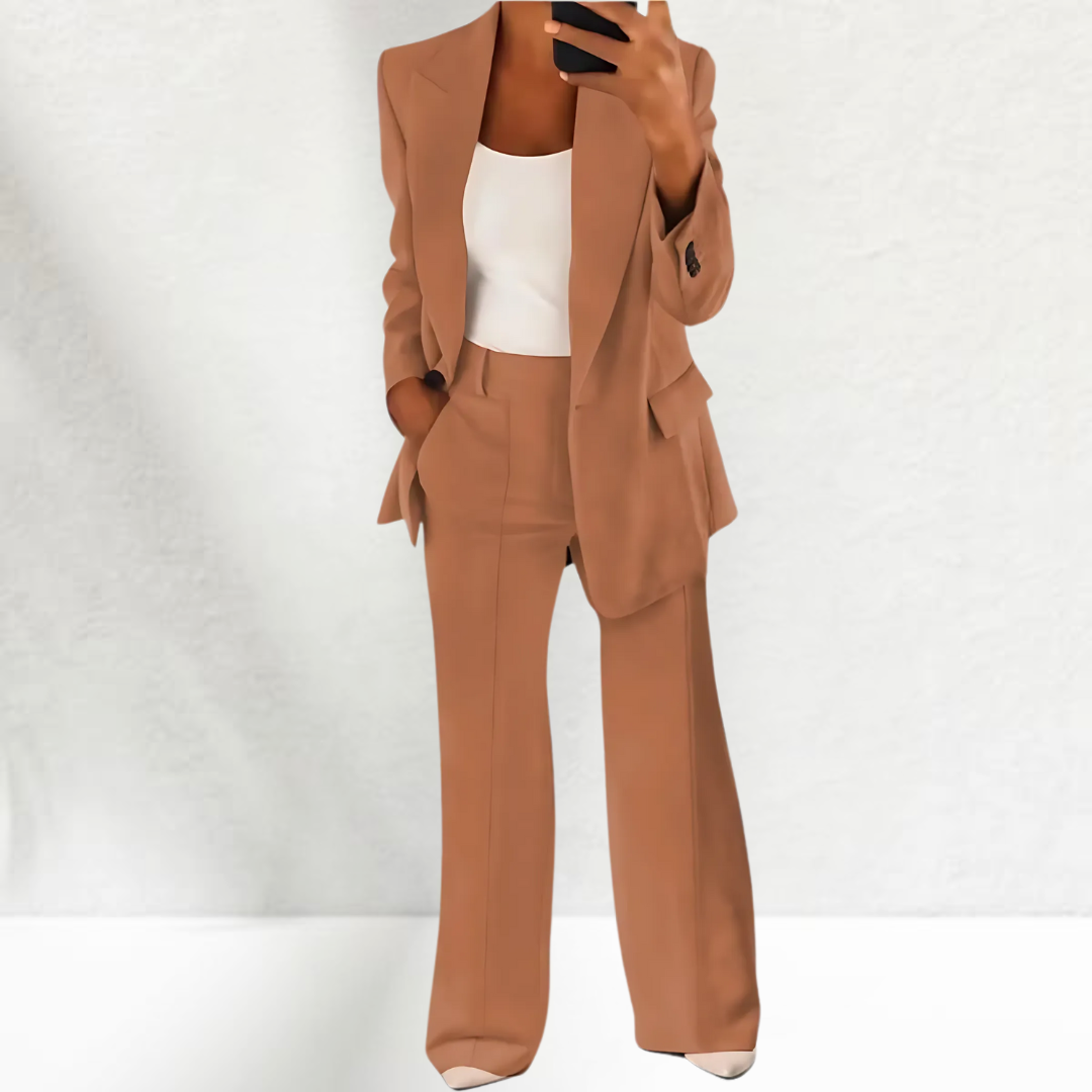 Dames Casual Chic Tweedelig Pak Auralie