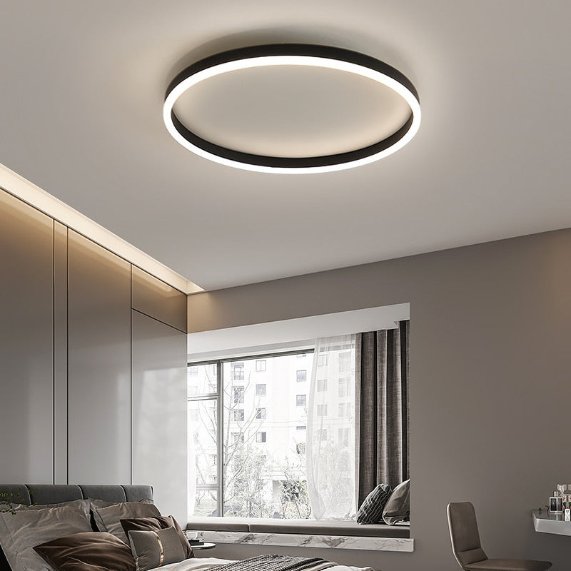 Zwarte LED Plafondlamp Dimbaar – Moderne Ronde Plafondlamp voor Slaapkamer en Woonkamer 4