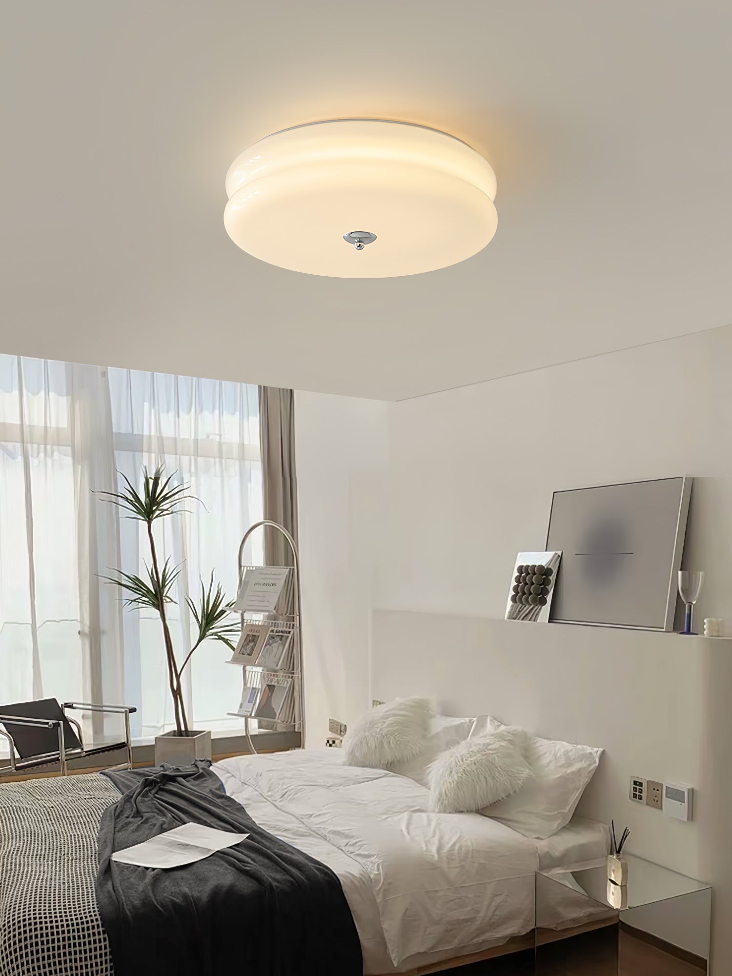 Art Deco Vintage Plafondlamp met Geïntegreerde LED – Handgemaakt voor Slaapkamer en Woonkamer 7