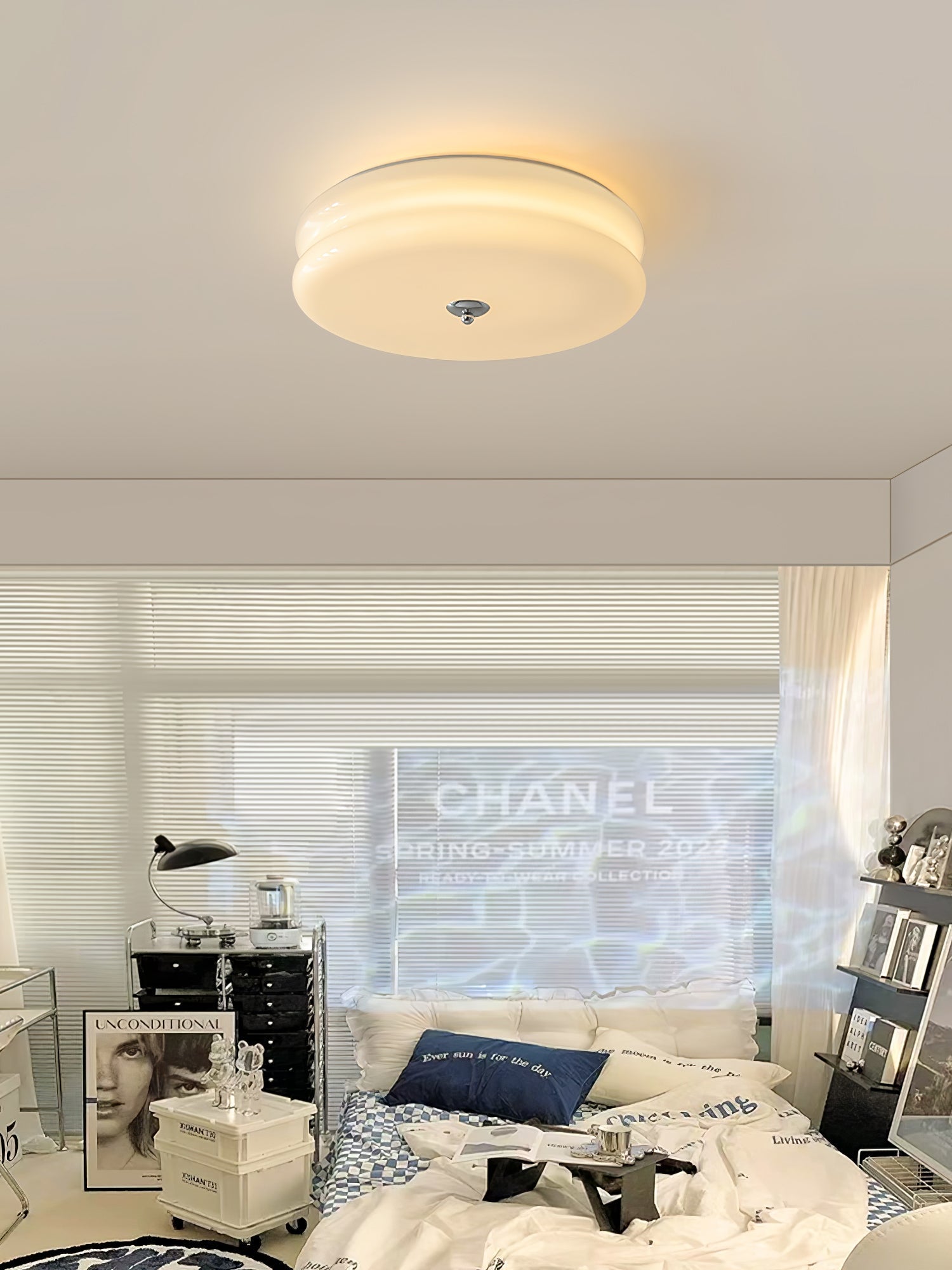 Art Deco Vintage Plafondlamp met Geïntegreerde LED – Handgemaakt voor Slaapkamer en Woonkamer 8