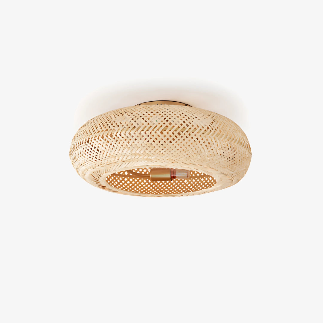 Bamboe Plafondventilator met Lamp - Modern en Elegant Design voor Woonkamer en Slaapkamer 0