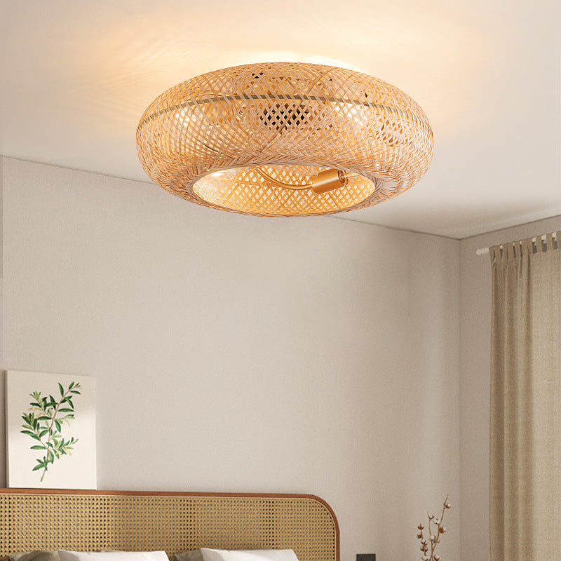 Bamboe Plafondventilator met Lamp - Modern en Elegant Design voor Woonkamer en Slaapkamer 2