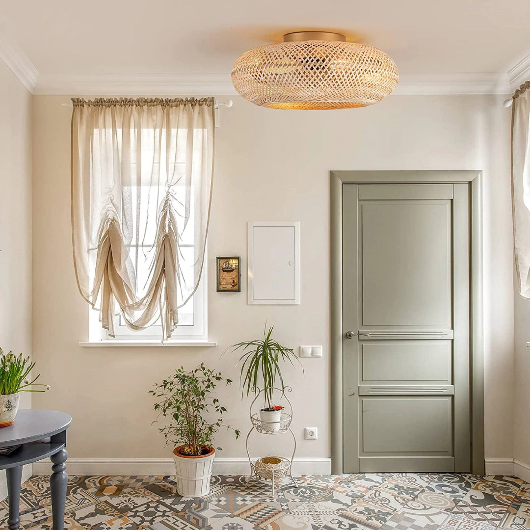Bamboe Plafondventilator met Lamp - Modern en Elegant Design voor Woonkamer en Slaapkamer 4