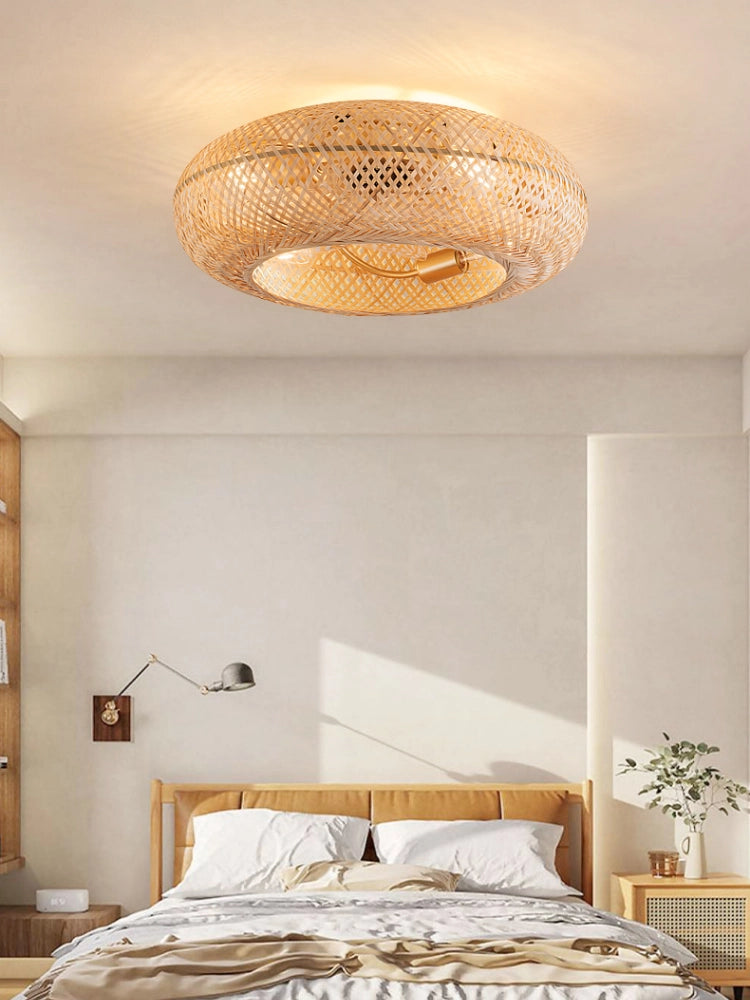 Bamboe Plafondventilator met Lamp - Modern en Elegant Design voor Woonkamer en Slaapkamer 5