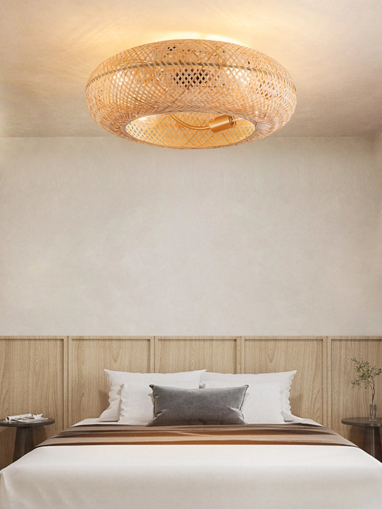 Bamboe Plafondventilator met Lamp - Modern en Elegant Design voor Woonkamer en Slaapkamer 6