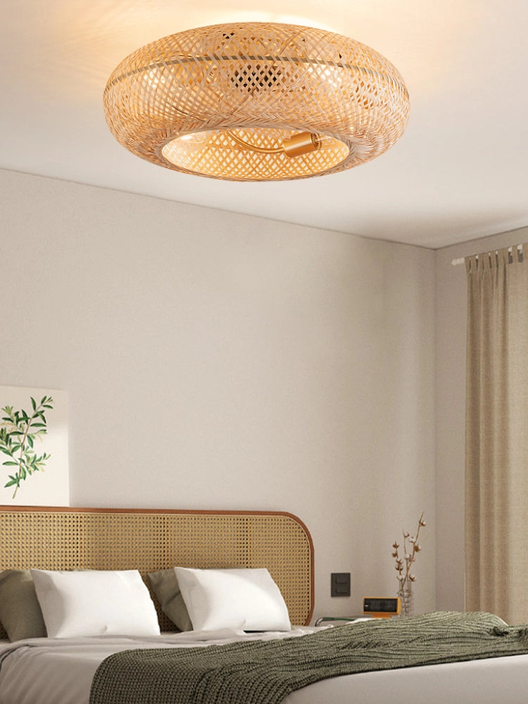 Bamboe Plafondventilator met Lamp - Modern en Elegant Design voor Woonkamer en Slaapkamer 7