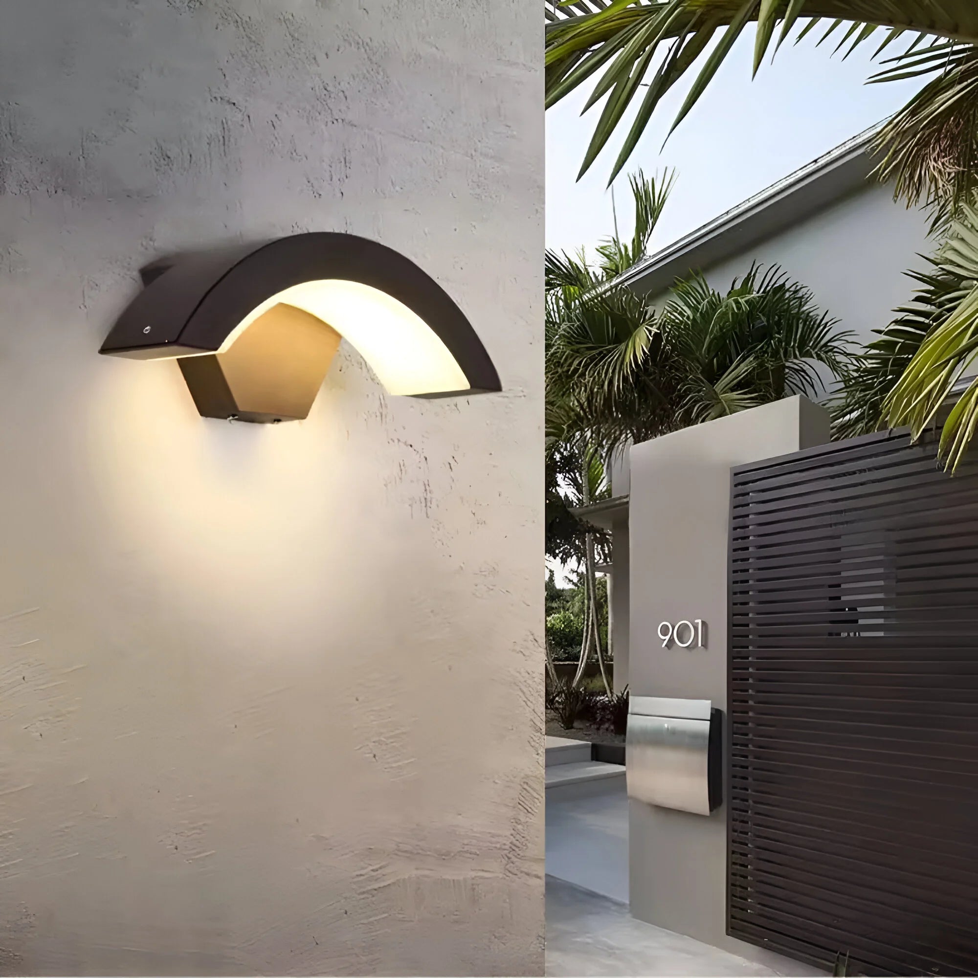 Bewegingssensor Buiten Wandlamp met Energiebesparende Functie - LED Buitenverlichting voor Tuin en Ingang 1