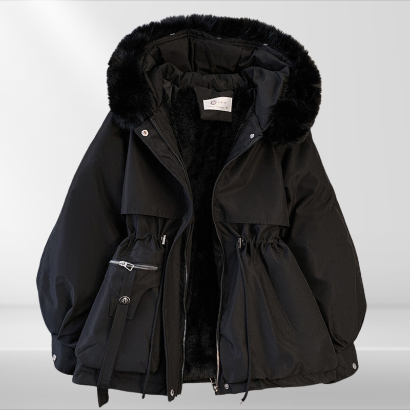 Dames Donsjack met Afneembare Kapuze en Taillering voor Optimale Warmte 3