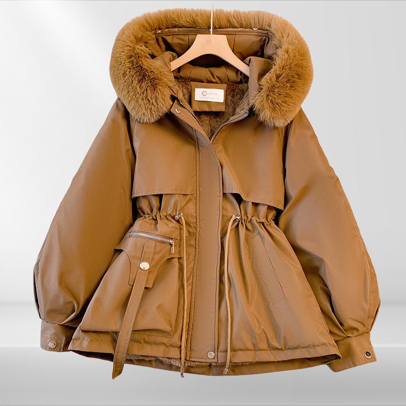 Dames Donsjack met Afneembare Kapuze en Taillering voor Optimale Warmte 4