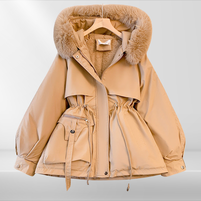 Dames Donsjack met Afneembare Kapuze en Taillering voor Optimale Warmte 5
