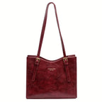 Dames Handtas van Hoogwaardig Vegan Leer Rood Auralie