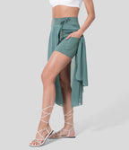 Dames Hoge Taille Lange Skort Auralie