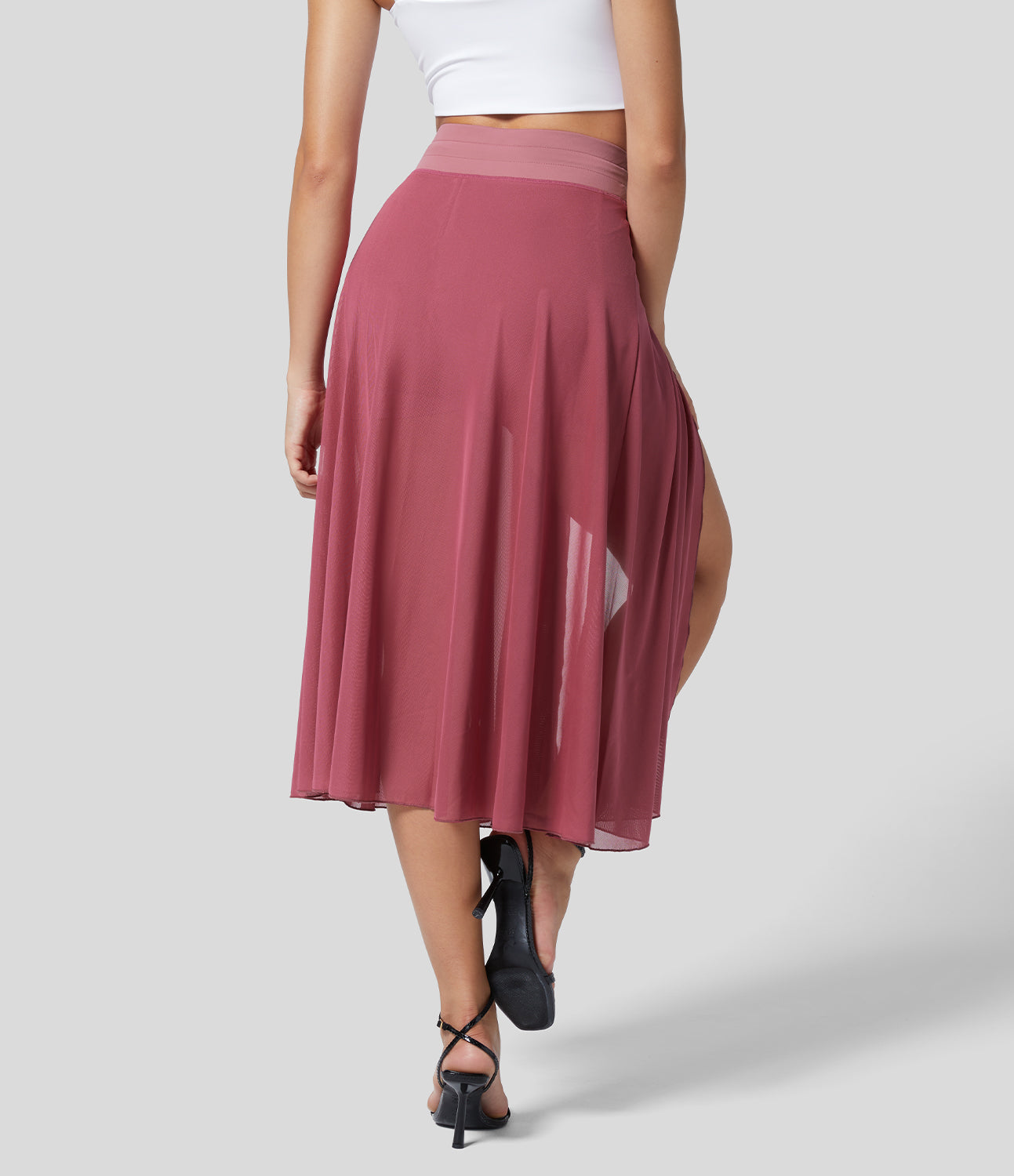 Dames Hoge Taille Lange Skort Auralie