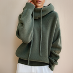 Dames Hoodie met Cowl Neck en Zachte Stof 0