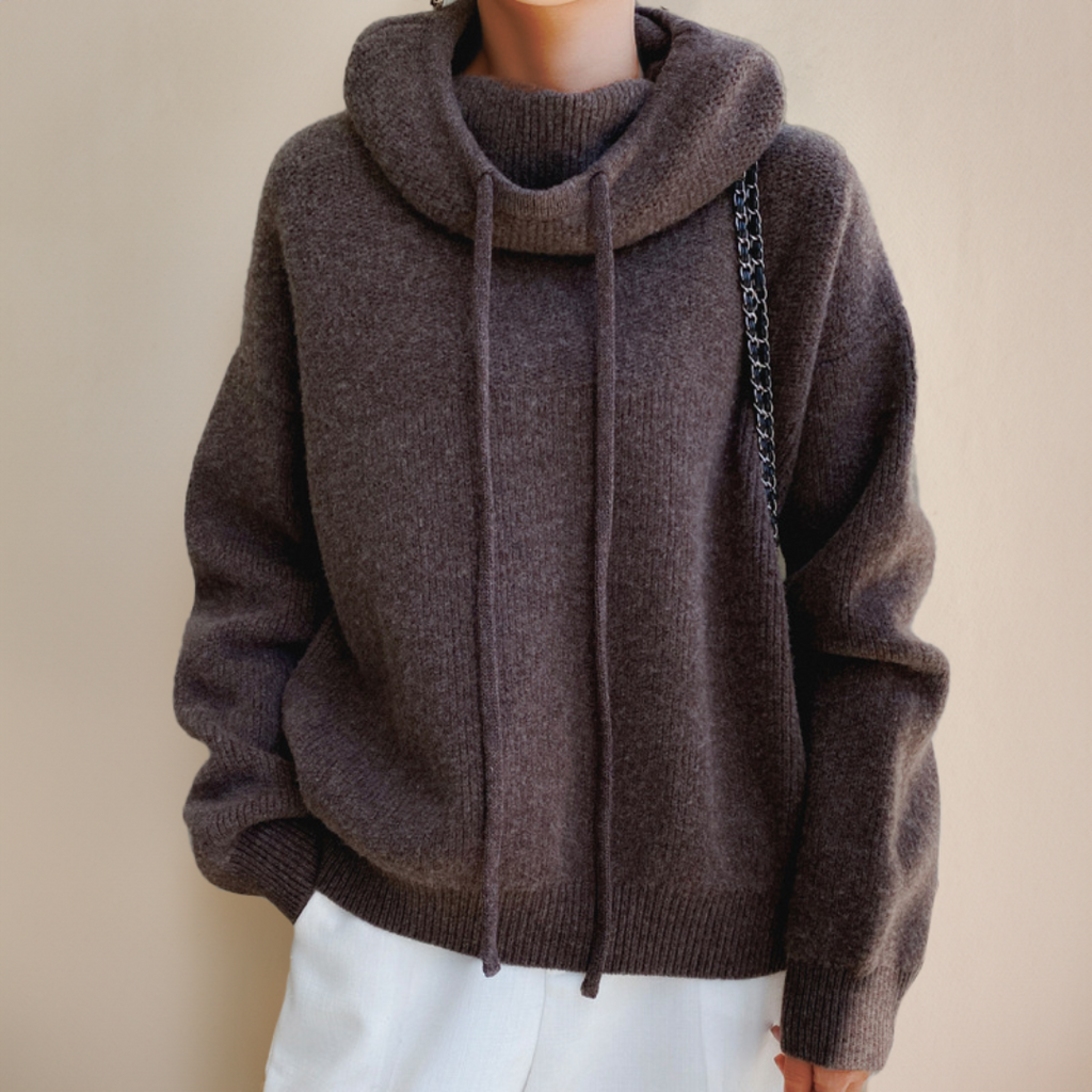 Dames Hoodie met Cowl Neck en Zachte Stof 2