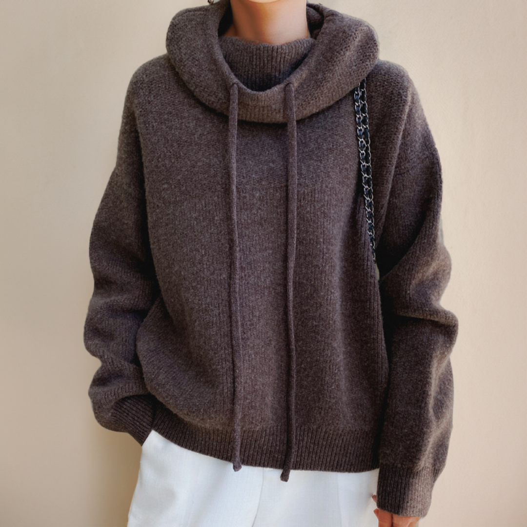 Dames Hoodie met Cowl Neck en Zachte Stof 2