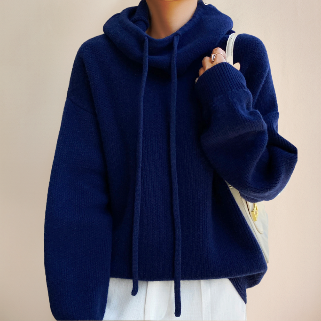 Dames Hoodie met Cowl Neck en Zachte Stof 3