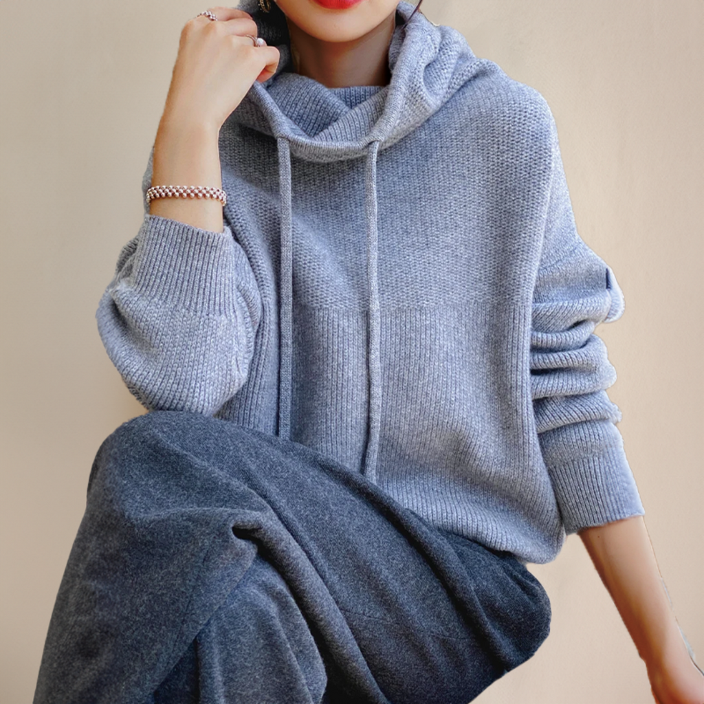 Dames Hoodie met Cowl Neck en Zachte Stof 4