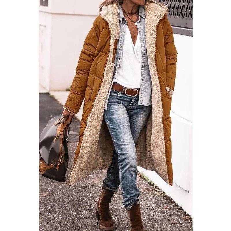 Dames Jas Winter met Sherpa Voering en Relaxed Fit 0