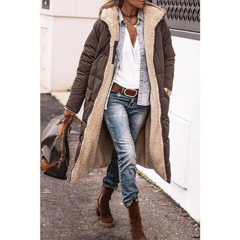 Dames Jas Winter met Sherpa Voering en Relaxed Fit 6