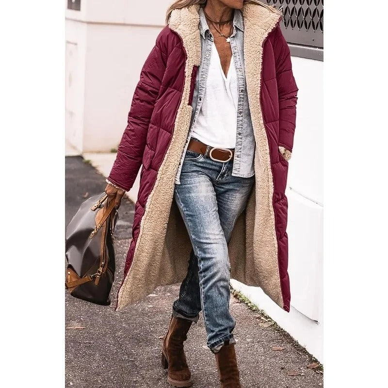 Dames Jas Winter met Sherpa Voering en Relaxed Fit 7