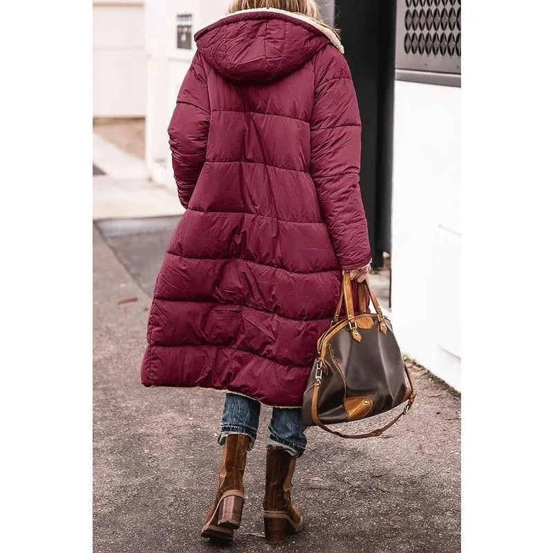 Dames Jas Winter met Sherpa Voering en Relaxed Fit 8
