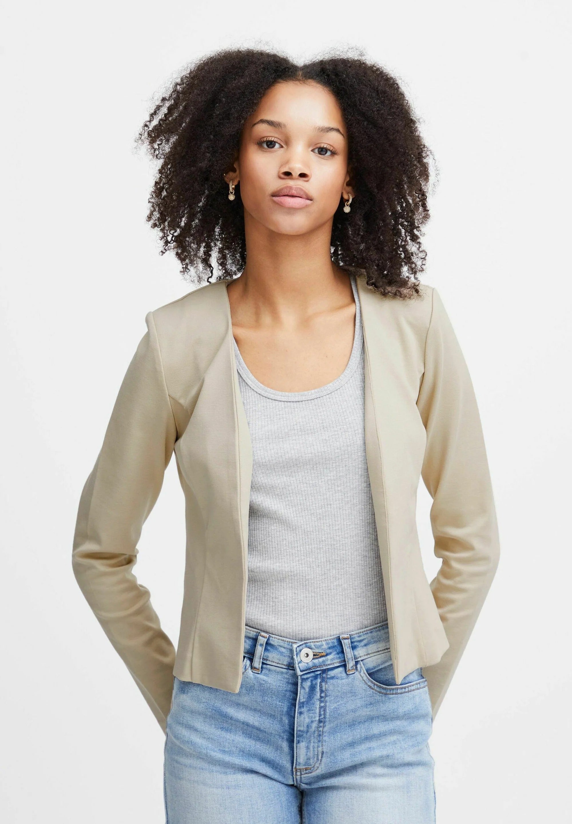 Dames Slim Fit Vestje met Luxe Uiterlijk Beige Auralie