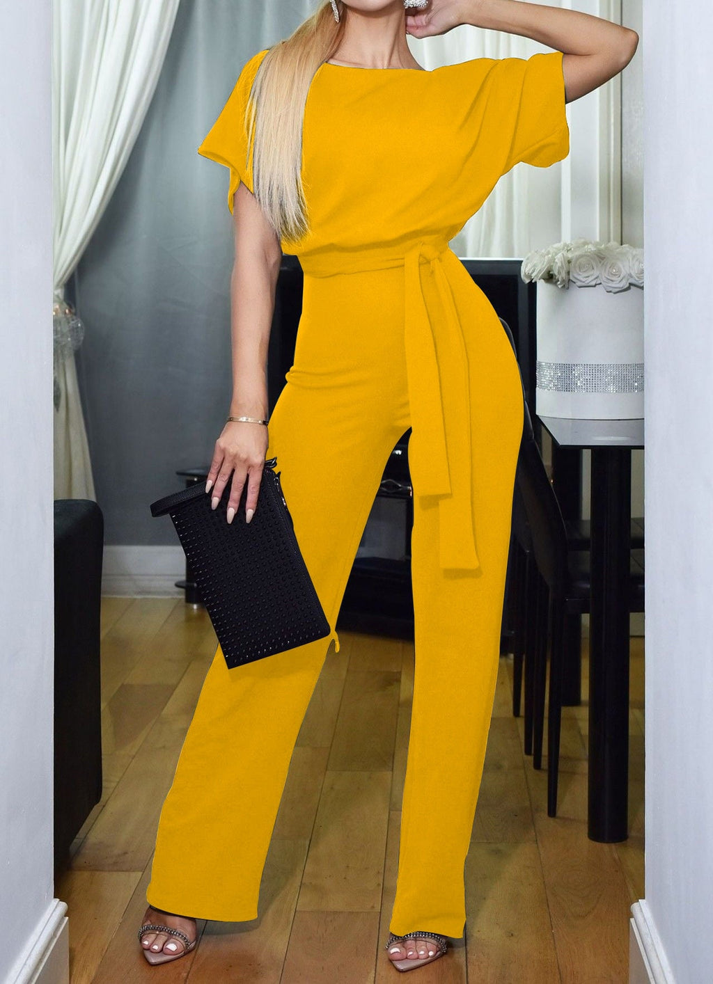 Dames Jumpsuit Feestelijk met Hoge Taille en Elegante Uiterlijk 4