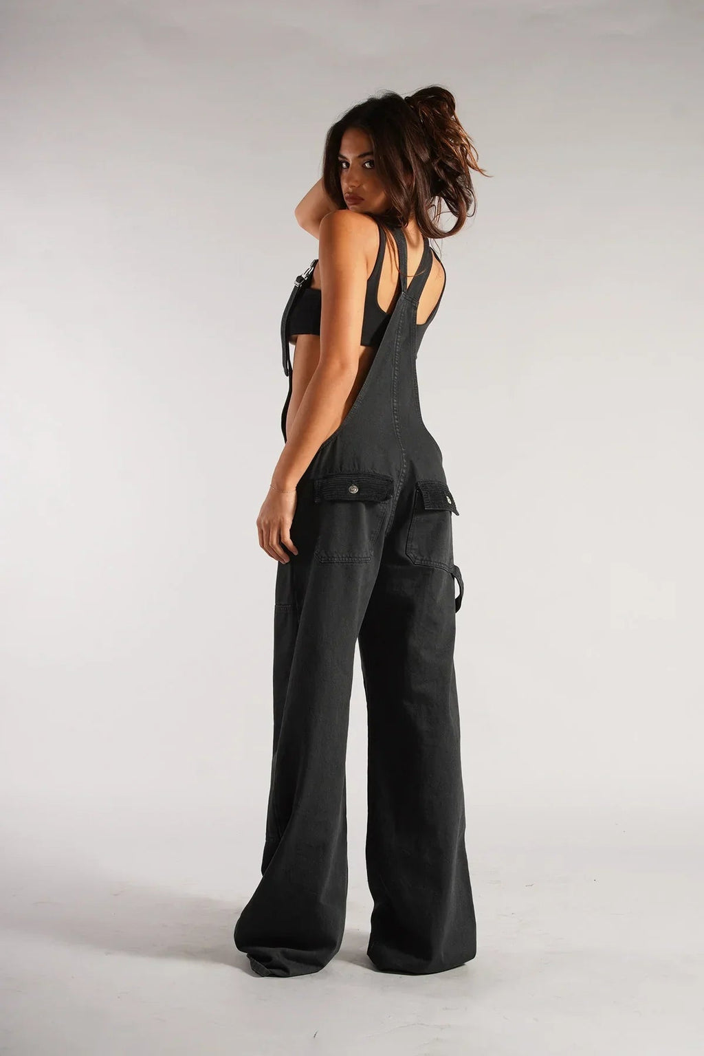 Dames Jumpsuit Mouwloos van Denim met Wijde Pijpen Cowboystijl Auralie