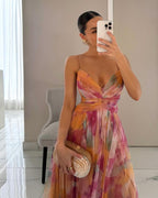 Dames Maxi Zomerjurk met Bloemenprint Auralie
