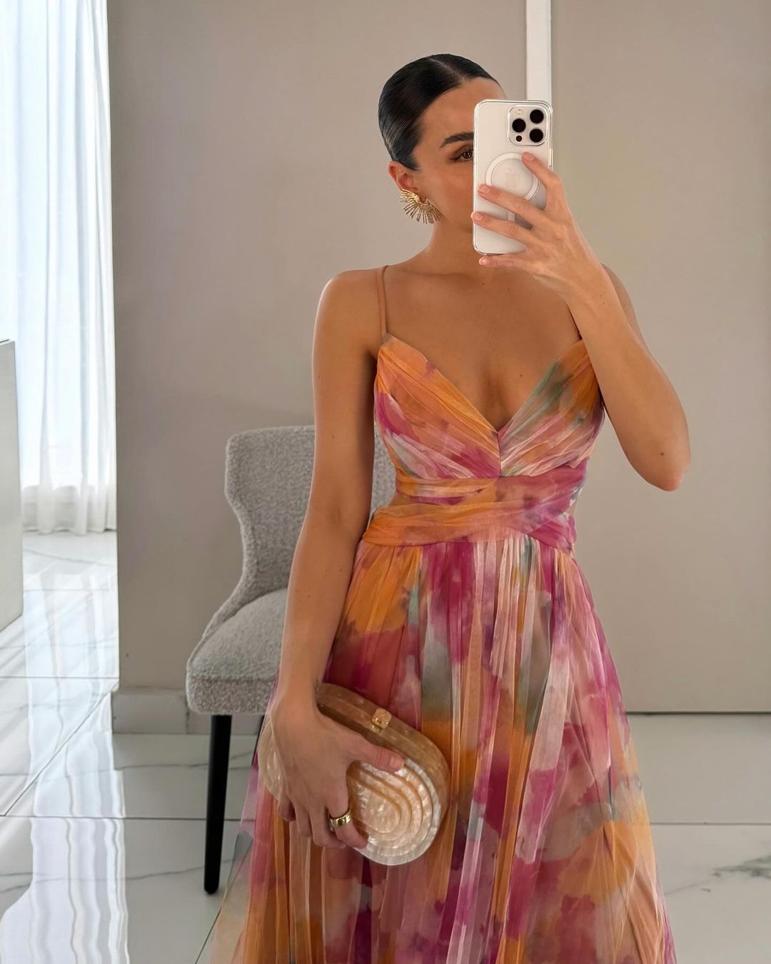 Dames Maxi Zomerjurk met Bloemenprint Auralie