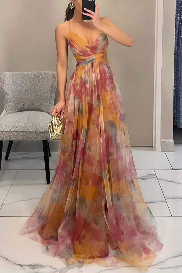 Dames Maxi Zomerjurk met Bloemenprint Auralie