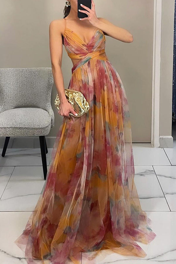 Dames Maxi Zomerjurk met Bloemenprint Auralie