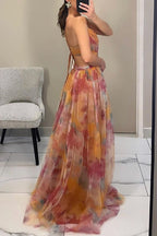 Dames Maxi Zomerjurk met Bloemenprint Auralie