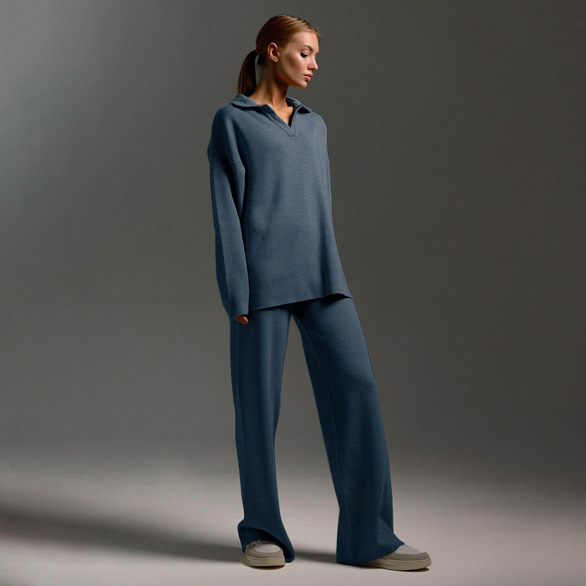Dames Loungewear Set met Oversized Trui en Wijde Broek voor Ultiem Comfort 1