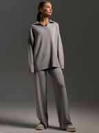 Dames Loungewear Set met Oversized Trui en Wijde Broek voor Ultiem Comfort 8