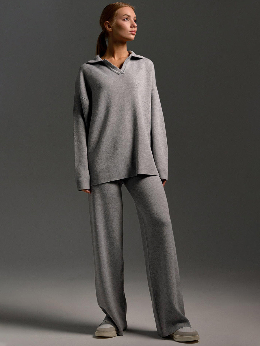 Dames Loungewear Set met Oversized Trui en Wijde Broek voor Ultiem Comfort 8