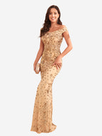 Dames Maxi Glitterjurk met Pailletten Auralie