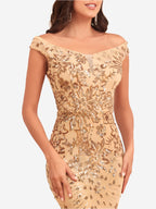 Dames Maxi Glitterjurk met Pailletten Auralie