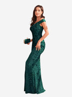 Dames Maxi Glitterjurk met Pailletten Auralie