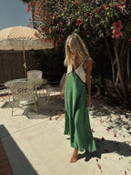 Dames Maxi Zomerjurk met V-hals Auralie