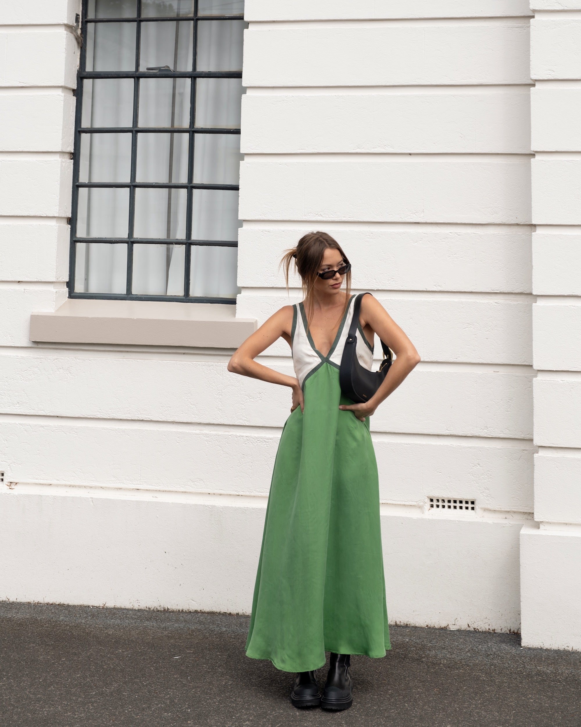 Dames Maxi Zomerjurk met V-hals Auralie