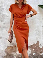 Dames Midi Jurk met Cross-Over Ontwerp Auralie