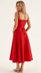 Dames Midi Jurk met Korset Auralie