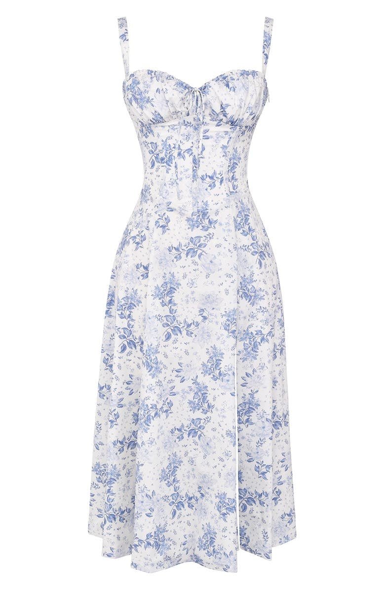 Dames Midi Jurk met Korset lichtblauw Auralie