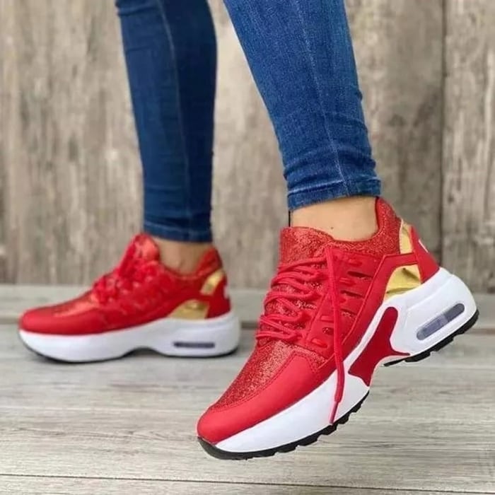 Dames Orthopedische Schoenen voor Ondersteuning Rood Auralie
